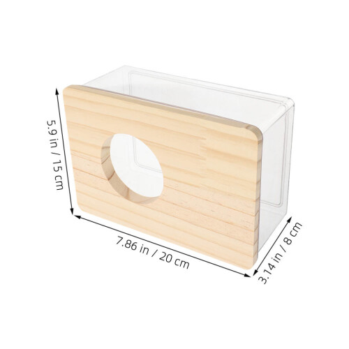 Hamster Sand Bath: Transparent Rectangle Bath Box For Small Animals 2