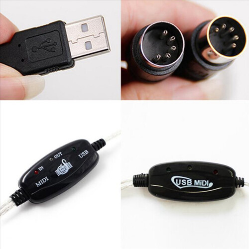 USB to MIDI 5Pin Cable Converter for Piano Electronic Instruments 2