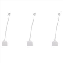 RJ11 6P4C telefonsplitter 1 han 2 hun - hvid