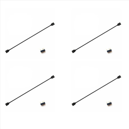 Cavo di prolunga 5V a 3 pin per hub splitter per computer, nero