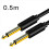 6,5 mm Jack lydkabel PVC 6,35 Jack han-til-han Aux-kabel, 0,5 meter 2