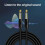 6,5 mm Jack lydkabel PVC 6,35 Jack han-til-han Aux-kabel, 0,5 meter 4