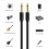 6,5 mm Jack lydkabel PVC 6,35 Jack han-til-han Aux-kabel, 0,5 meter 5