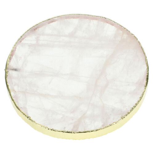 Natural Crystal Cup Coaster Round Smooth Table Mat For Daily Use 1