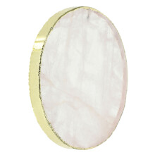 Natural Crystal Cup Coaster Round Smooth Table Mat For Daily Use