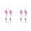 4 Pcs Led Phalaenopsis Branches Tree Lights Purple Pink 8