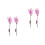 4 Pcs Led Phalaenopsis Branches Tree Lights Purple Pink 3