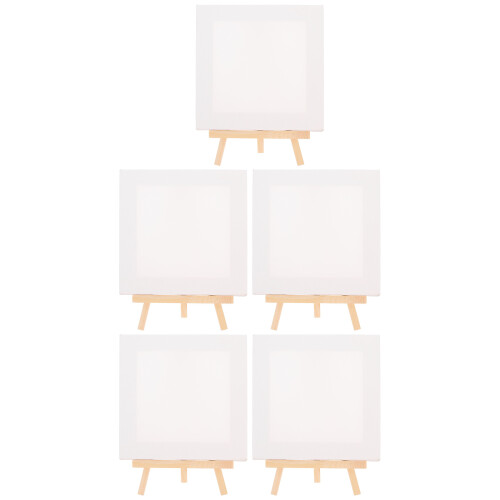 10 Sets Mini Canvas And Easel Diy Desktop Display Stands