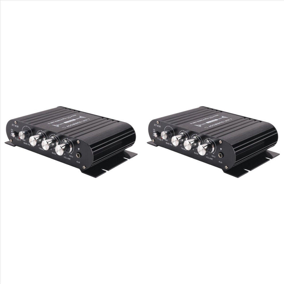 838 Hifi Amplifier 2.1 Channel Car Mp3 Mini Amp Aux Input 4851431273954