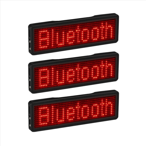 Bluetooth LED Name Badge Rechargeable Light Sign Display LED,Type 1
