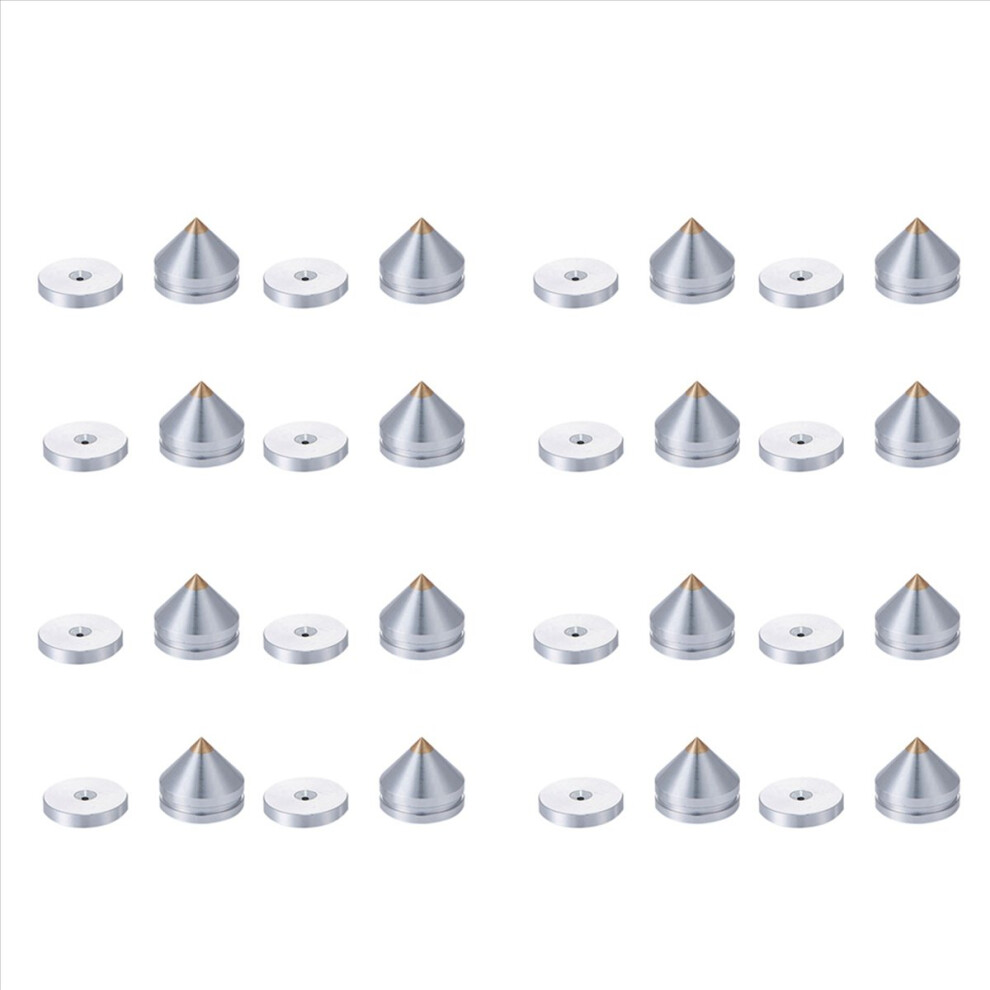 4Set Hifi Audio Foot Spikes Cone Floor Foot Nail(Silver) Silver 4712767663034