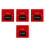 4Pcs Wired Security Button With Break Glass For Fire Alarm 4