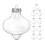 30 Pcs Clear Plastic Fillable Ornament Balls Light Bulb Shape 2