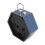 Blauer polygonaler Mini-Wecker, 11,3 cm, Metall, AA 12