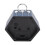 Blauer polygonaler Mini-Wecker, 11,3 cm, Metall, AA 8