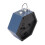 Blauer polygonaler Mini-Wecker, 11,3 cm, Metall, AA 10