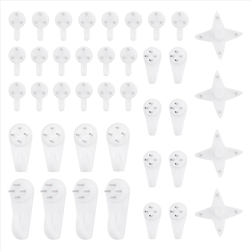40Pcs Nail Screws Wall Hooks Picture Hangers 4852209395687