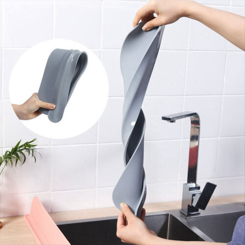 Reusable Sink Splash Guard Silicone Countertop Water Baffle Prevent 1