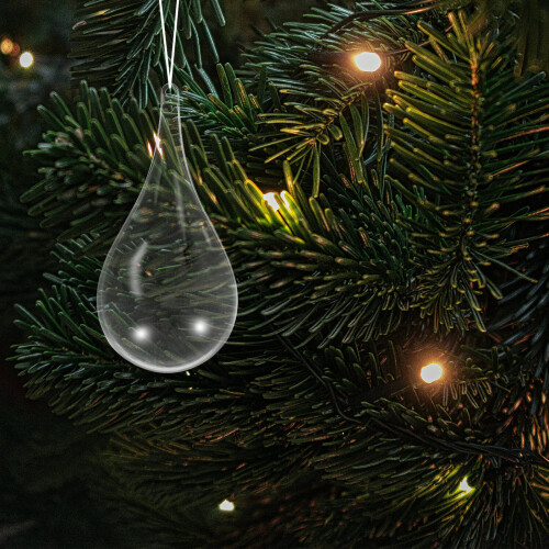 3 Pack Clear Empty Christmas Ornaments Balls Fillable Transparent 2