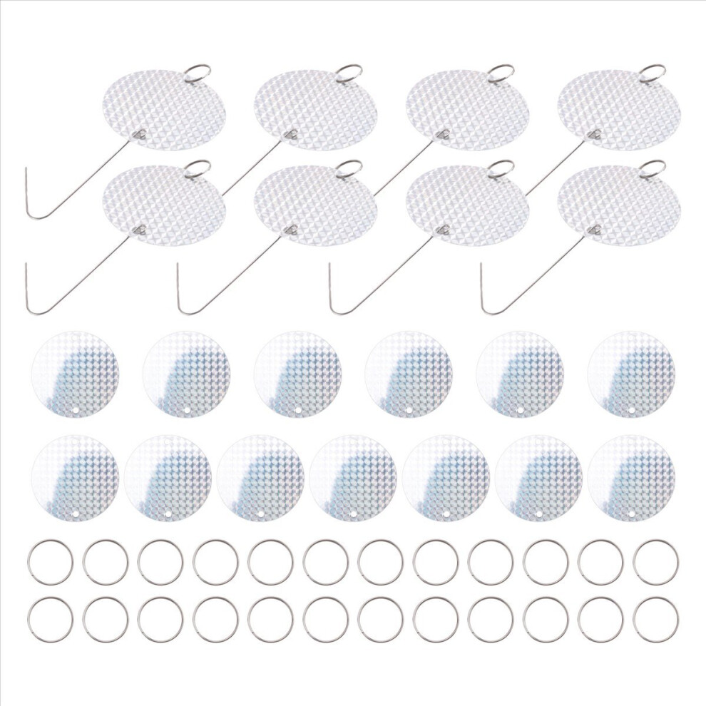 24PCS/Set Bird Repellent Discs Reflective Hanging Device to Keep-image-OPC-PFWYWPP-NEW