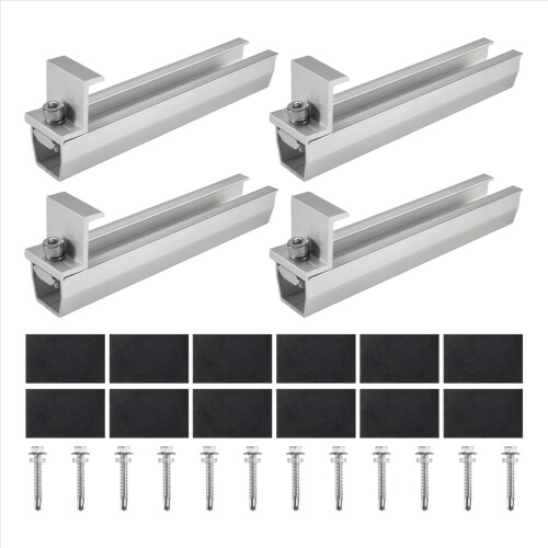 Solar Panel Mount Bracket with Mid for Trapezoidal Roof 30mm
