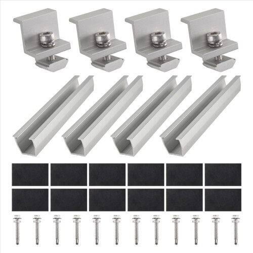 Solar Panel Mount Bracket with Mid for Trapezoidal Roof 30mm 1