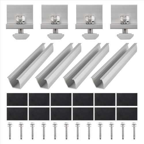 Solar Panel Mount Bracket with Mid for Trapezoidal Roof 30mm 2