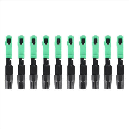 10 buc conector rapid Sc/component fibră optică - negru + verde 1