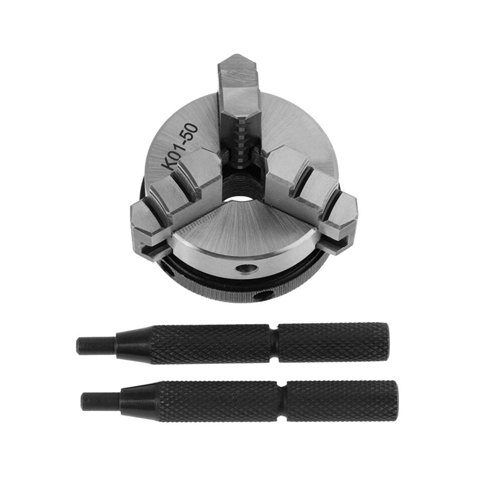 K01 50 Self-Centering Mini Lathe Chuck 3 Jaw Wood Lathe Tool 4853290863345