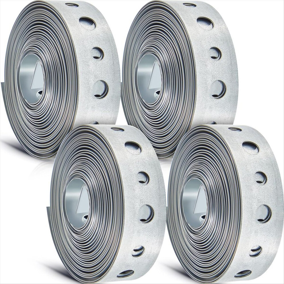 4 Pcs Galvanized Hanger Strap Metal Strapping with Holes Pipe Hanger-image-OPC-PHRQ2FM-NEW
