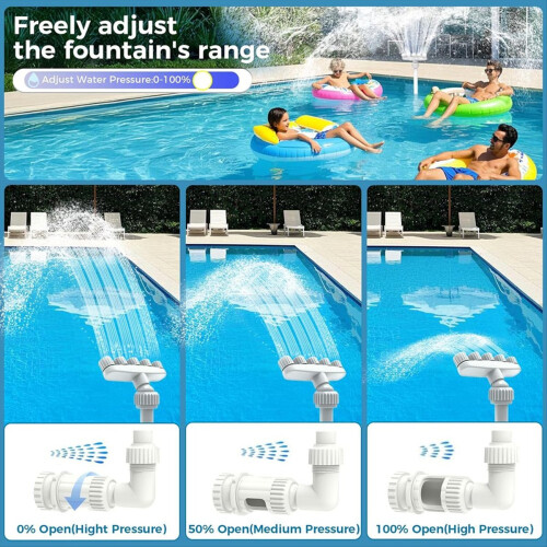 Adjustable Pool Fountain with 5 Nozzle for Inground Pools 1