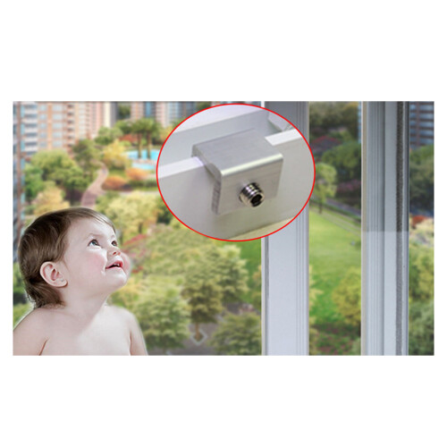 20 Pcs Adjustable Aluminum Alloy Window Locks With Key For Home Office