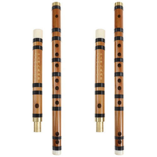 2 Sets Bamboo Flute Chinese Style Beginner Flute D Key 1
