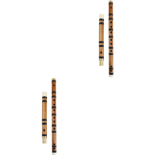 2 Sets Bamboo Flute Chinese Style Beginner Flute D Key 2