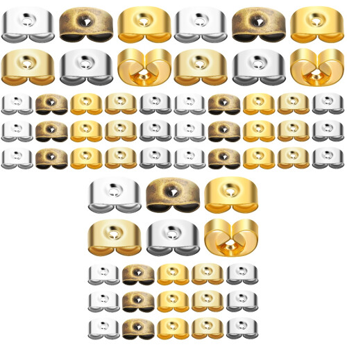 60 Pairs Earring Backs Replacement Secure Ear Locks For Stud Earrings 2