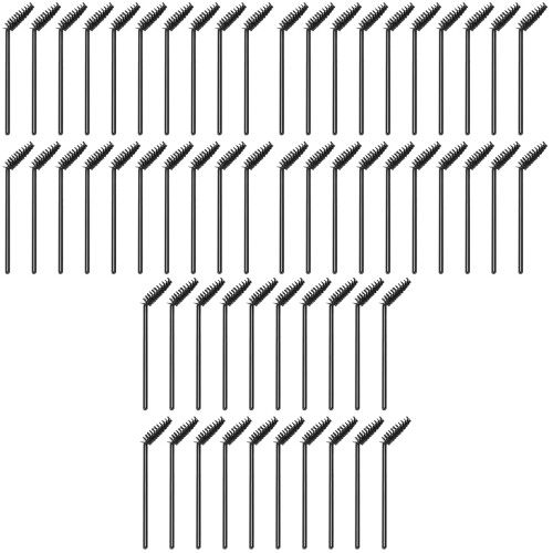 150Pcs Easy Carry Black Disposable Eyelash Brushes for Makeup Practice 2
