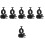 6Pcs Head Light Hard Hat Clip Replacement Holder 6
