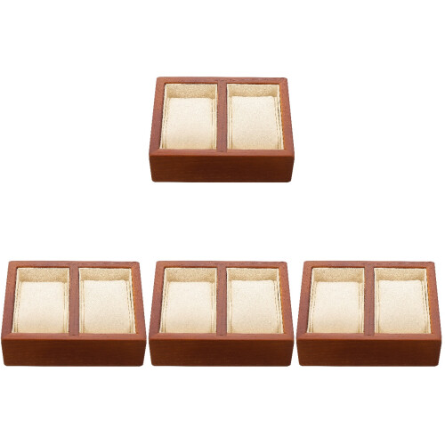 4Pcs Wooden Watch Display Holder With Display Pillow 1
