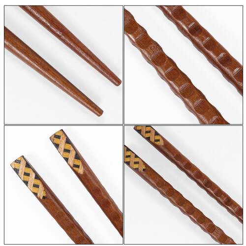 1 Set 5 Pairs Pointed Chopsticks Tableware 2