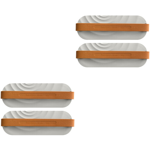 4 Pcs Bathroom Slipper Rack Wall Mounted Draining Shoes Shelf Grey 2