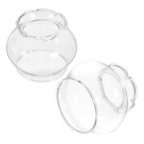 4 Pcs Clear Glass Chimney Replacement For Kerosene Lamps 2