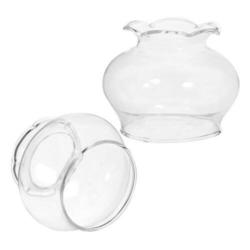 4 Pcs Clear Glass Chimney Replacement For Kerosene Lamps 1