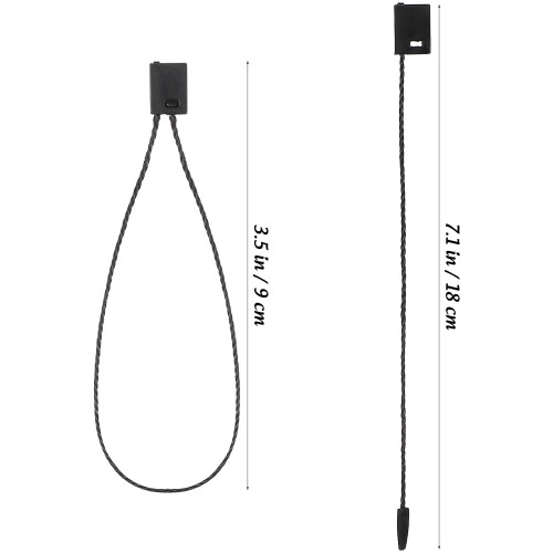 5700 Pcs Black Nylon Tag String Snap Lock Loop Fastener Hook Ties 18cm 1