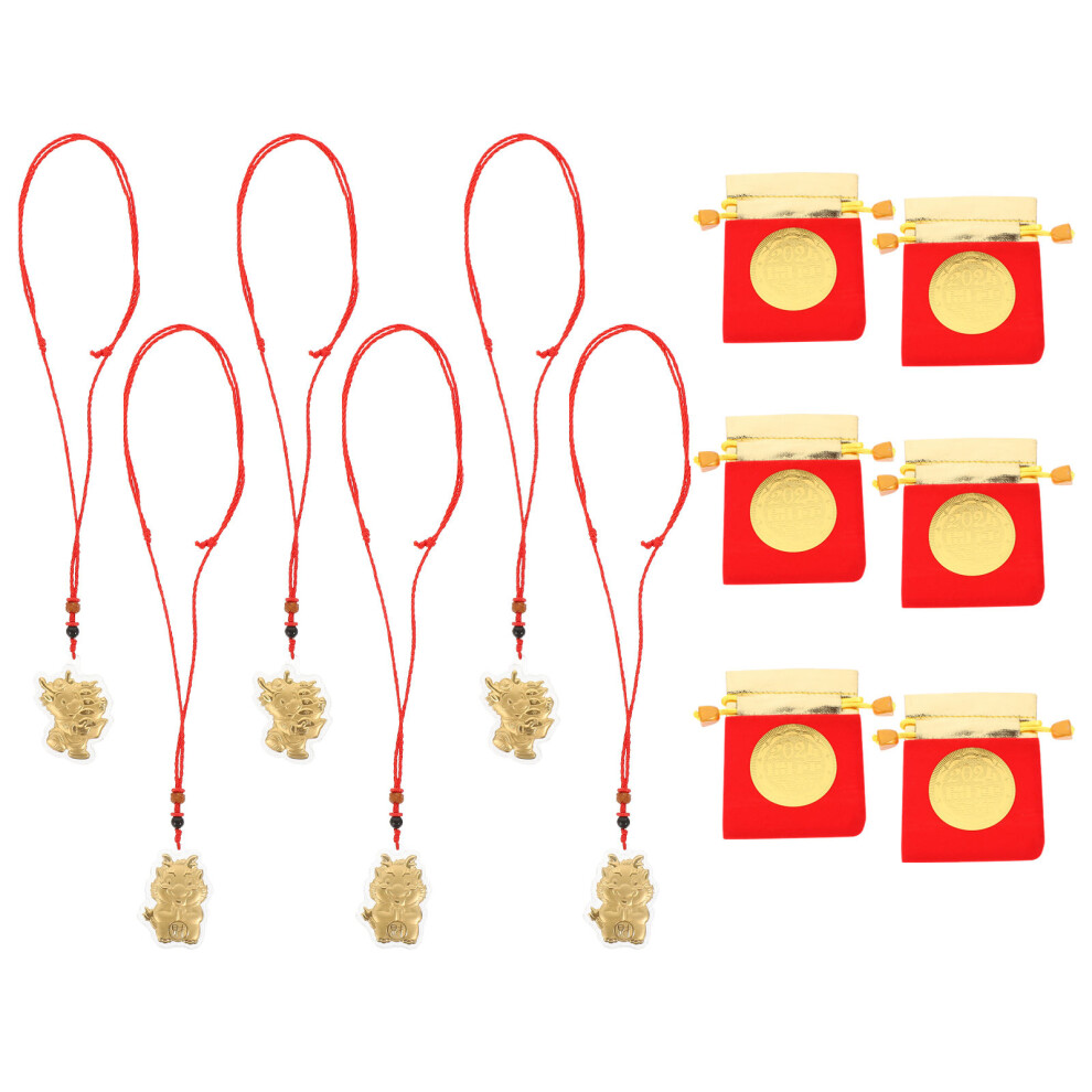 Photos - Pendant / Choker Necklace 3 Sets Dragon Design Charms Pendant For  Year Decor 2024
