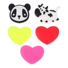 10Pcs Heart-Shaped Silicone Tennis Dampeners Assorted Colors Durable