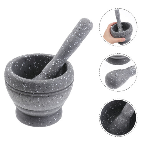 Pp Plastic Kitchen Garlic Press Pot Bowl Mortar And Pestle Set 2