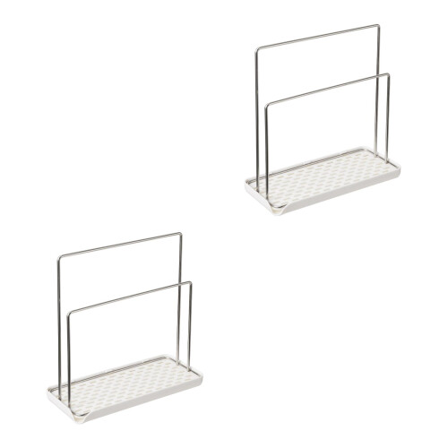 2Pcs Kitchen Sponge Holder And Dishcloth Draining Shelf Organizer 2