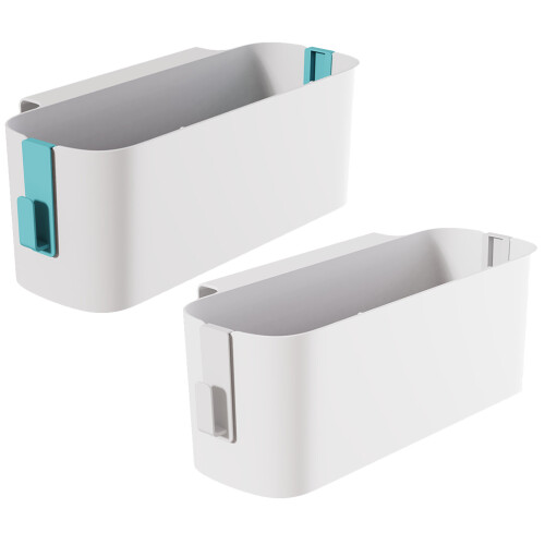 4 Pcs Bedside Hanging Storage Basket With Hooks 2