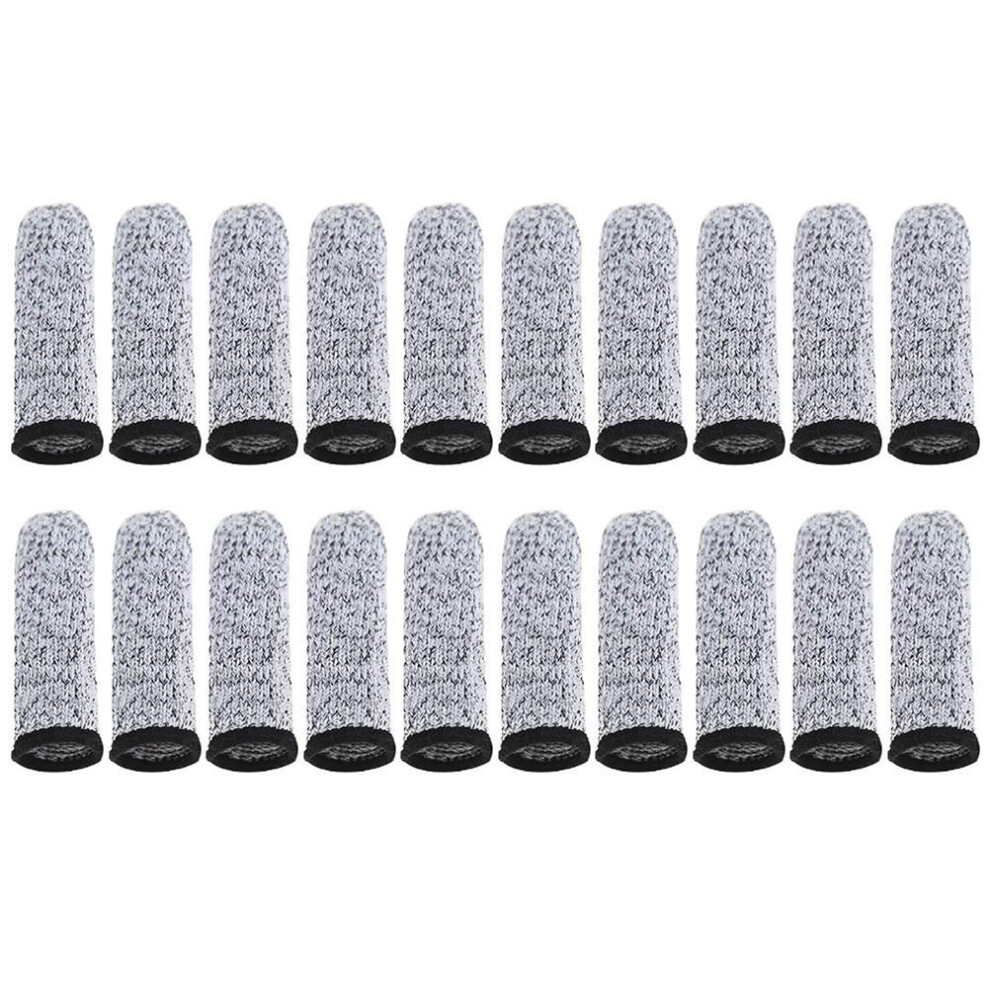 20 Pcs Finger Cots 5 Level Cut Resistant Reusable Anti Slip 685922940414