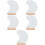 5Pcs Wooden Base Desktop Acrylic Irregular Makeup Mirror 9